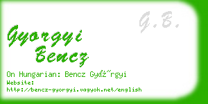 gyorgyi bencz business card